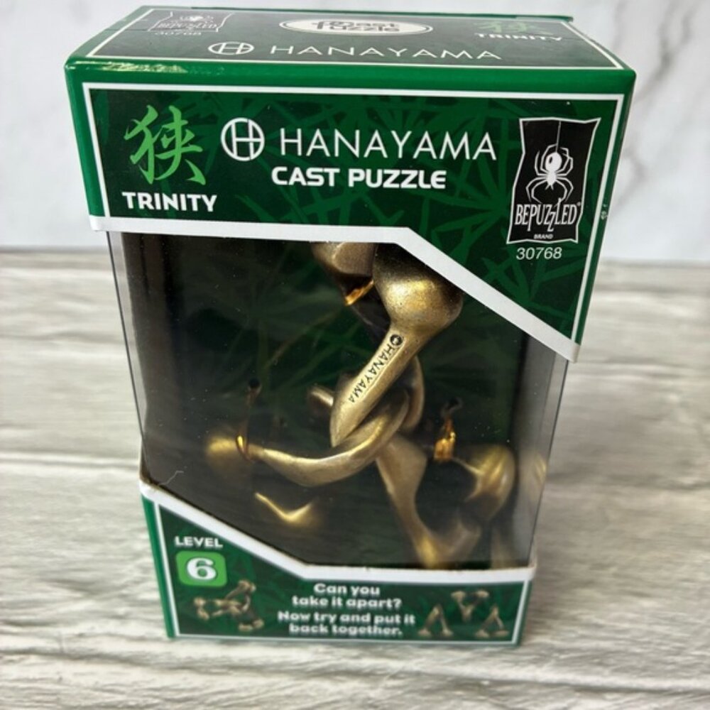 NIB Hanayama Cast Metal Brain Teaser Puzzles Vortex & Trinity Set of 2 - Picture 6 of 9